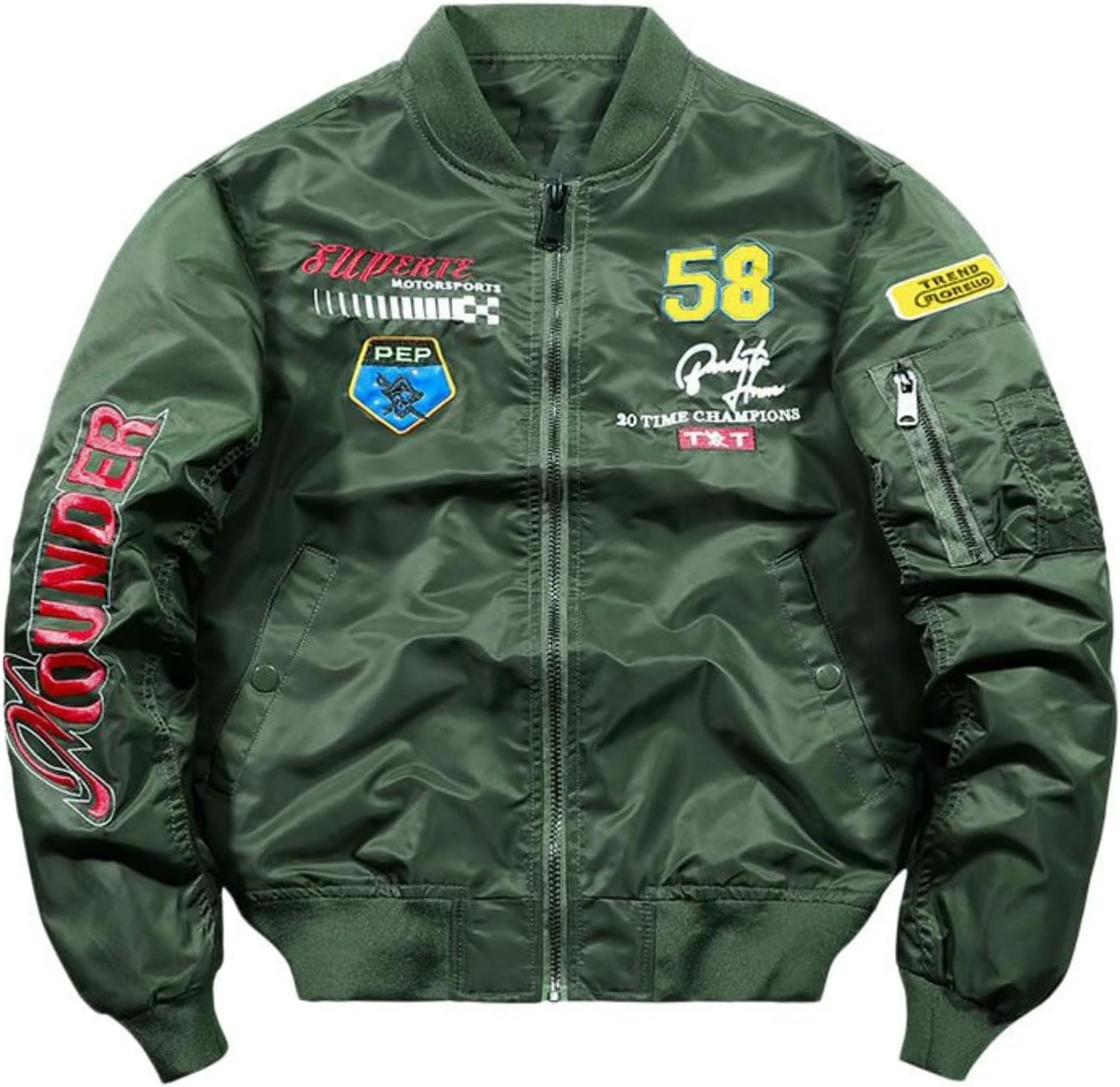 Men’s Autumn Embroidered Bomber Baseball Jacket Outerwear