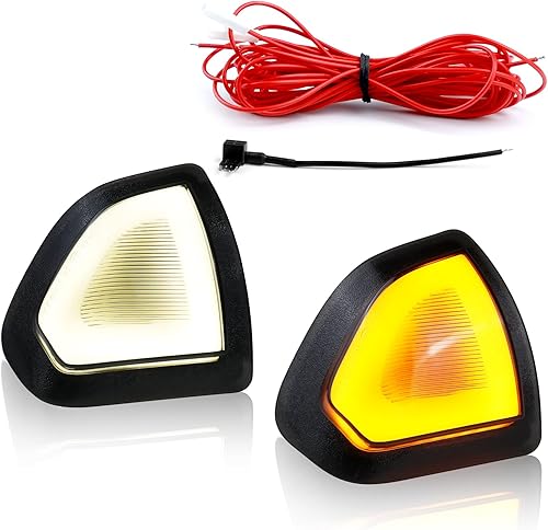 Miniatura 7 de Luz de señal de giro izquierdo y derecho Switchback espejo LED lámparas laterales ahumadas lente de cubierta para 68302828AA 68302829AA compatible