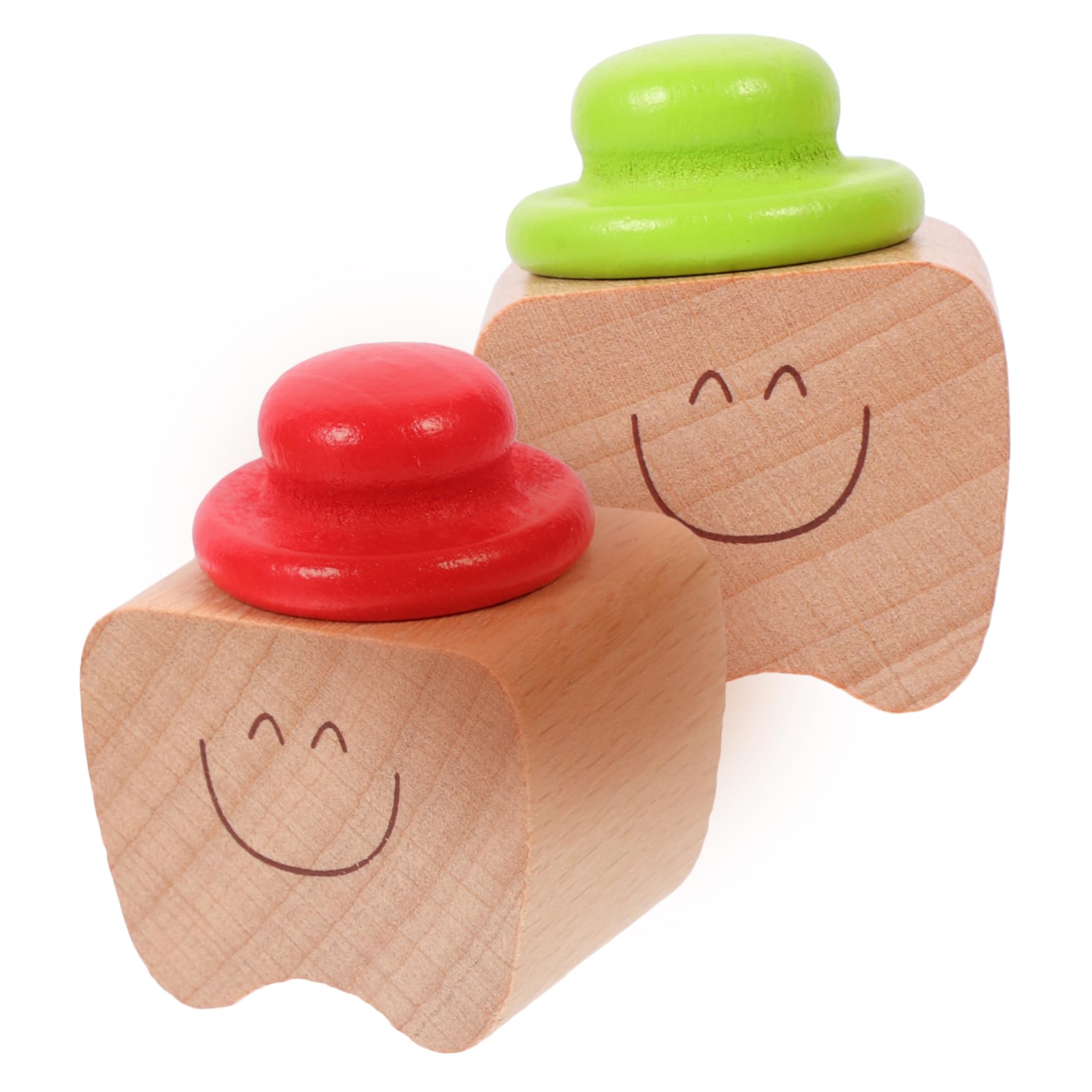 VICASKY 2Pcs Wooden Tooth Holder Keepsake Box Cute Cartoon Design for Storage Safe Smooth Surface for Boys and present