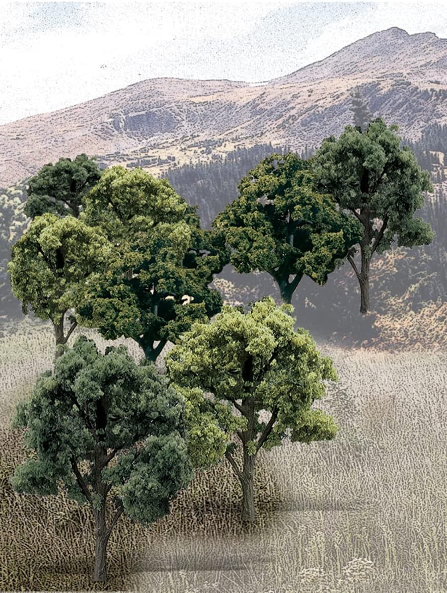 Woodland Scenics TR1572 Mix Green Decid Trees 3-5 (14) WOOU9572