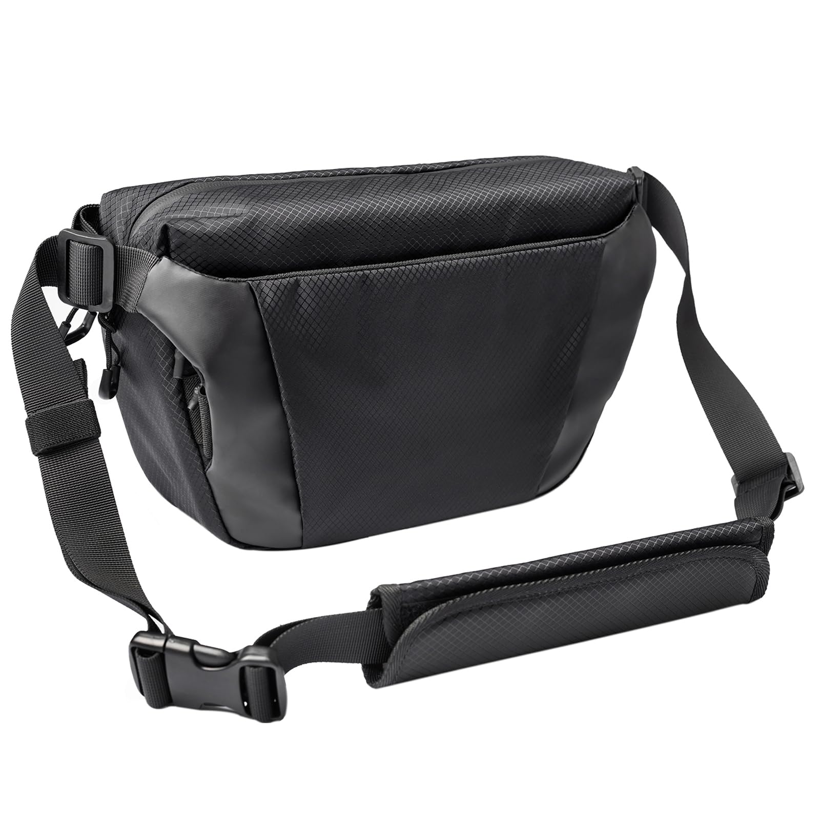 INNOREL Borsa a tracolla per fotocamera, 6L, impermeabile, con supporto per treppiede, DSLR/SLR/Mirrorless, borsa messenger per fotocamera digitale, nera