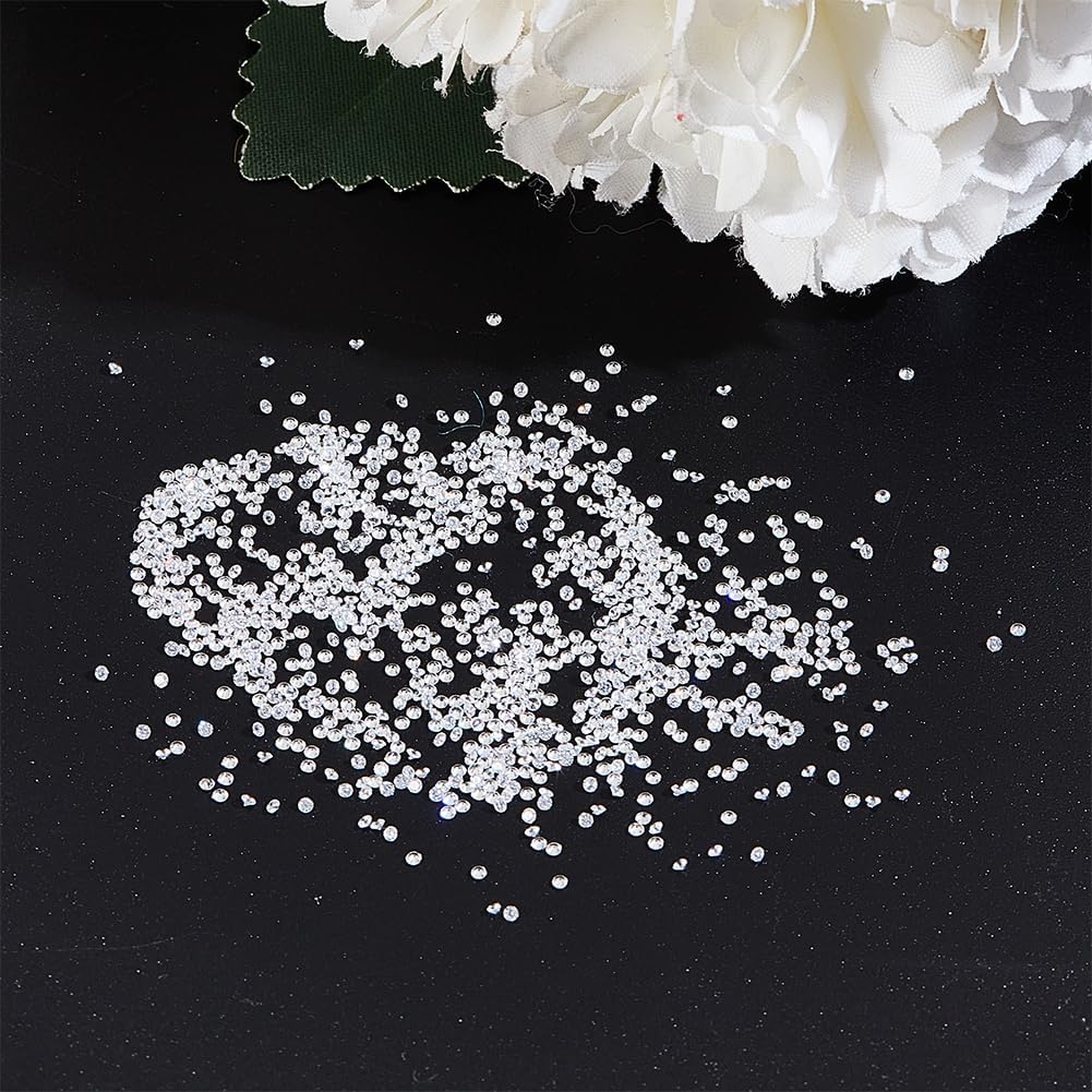 1000Pcs Flat Back Brilliant Round Rhinestones Glass Stones 16 Styles Clear Rhinestone Crystal Glitter Gems Transparent Diamond for DIY Crafts Nail Art Clothing Jewelry Making 1mm - Image 4