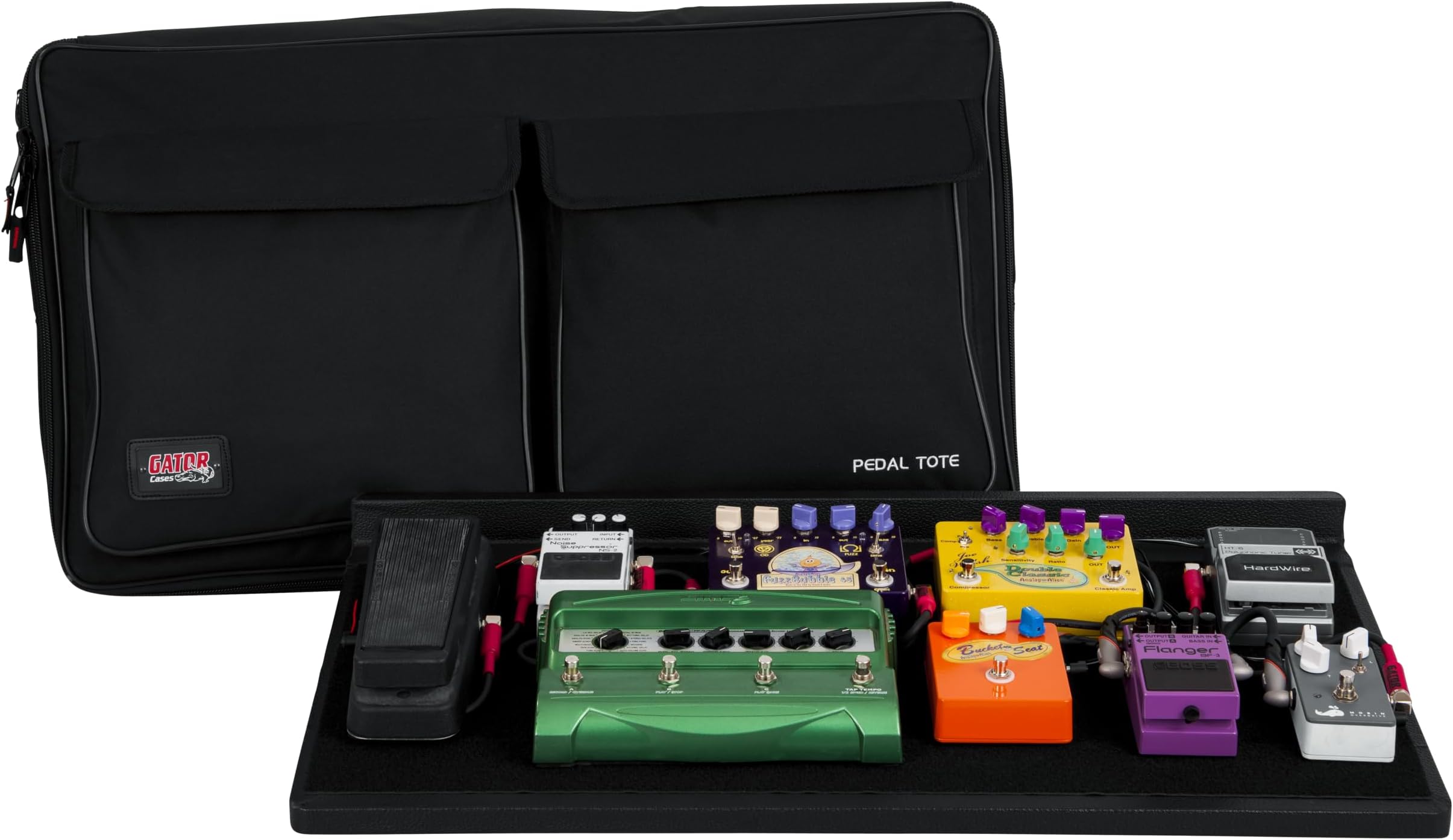 Gator Cases Pro Size Wood Pedal Board with Nylon Carry Bag with External Pocket | 30 x 16" (GPT-PRO)