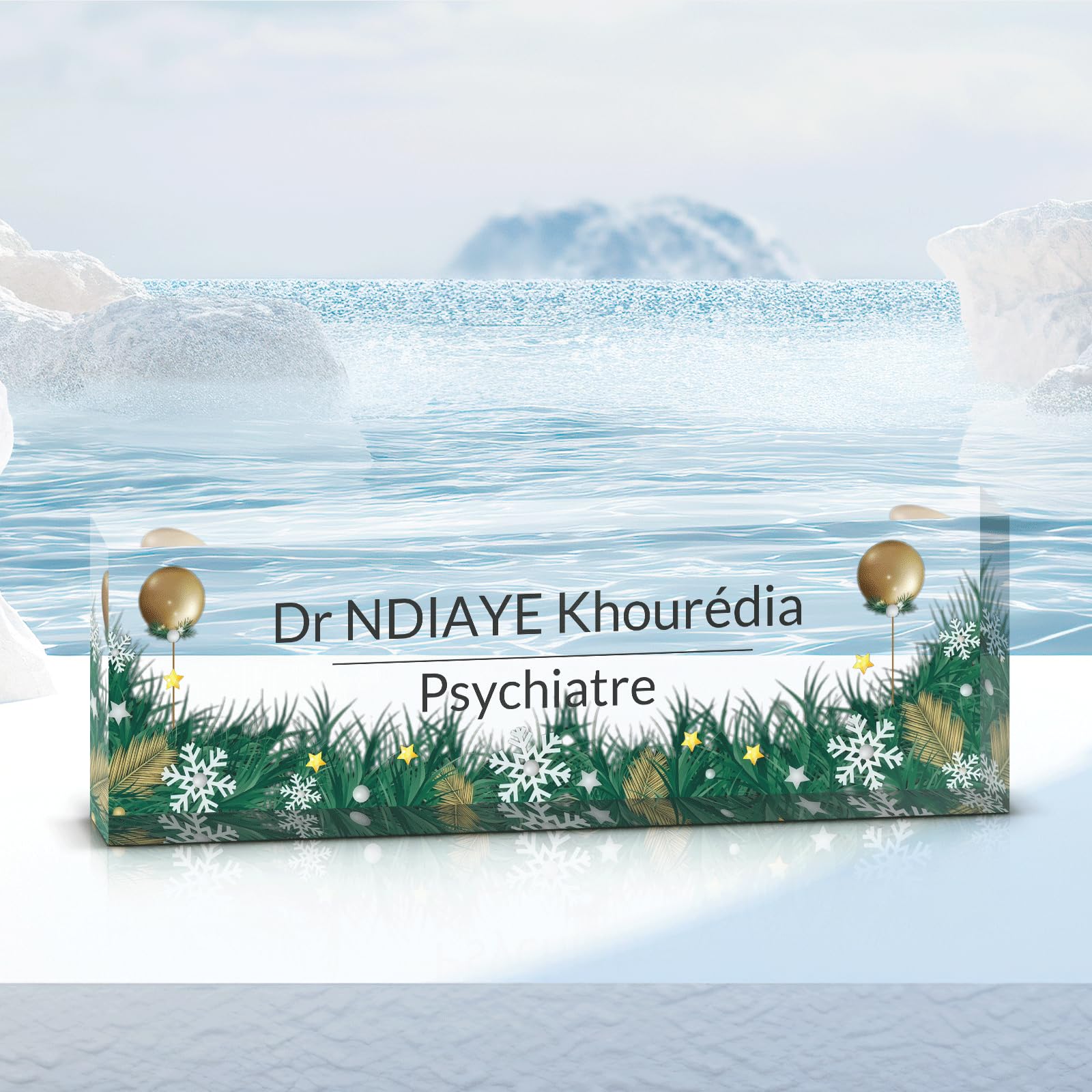 LANHUIYY-Desk Name Plate Personalized, Acrylic Name Plate,Custom Name Plates for Office Gifts,Desk,family,Teacher,Employee Appreciation Gifts (QMP-01)