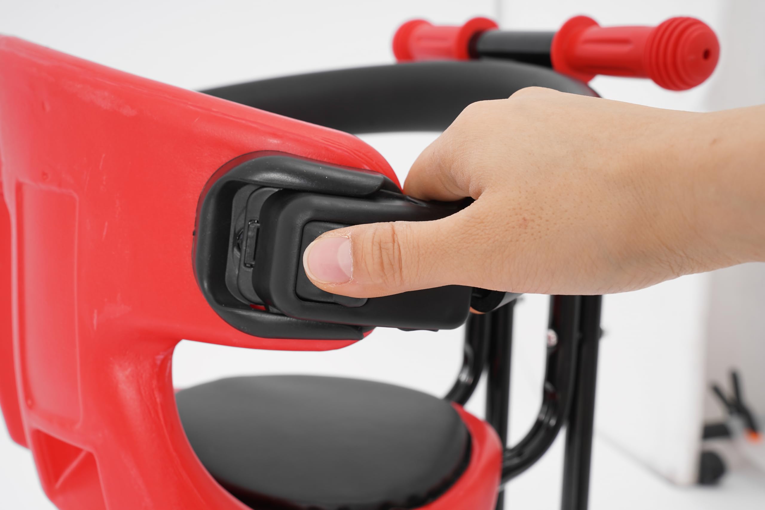 Seggiolino anteriore per bicicletta MTB, poggiapiedi rimovibile, schienale | Seggiolino per MTB anteriore rimovibile, portata 50 kg, poggiapiedi e schienale, per 8M-4J, facile da montare.