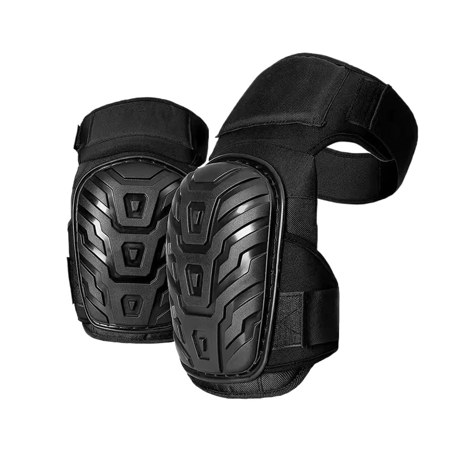 Rodilleras para hombre Rodilleras de alta resistencia con amortiguación espuma y gel correas dobles for trabajos construcción, jardinería pavimentación