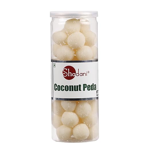 Shadani Coconut Peda | Eatable | Food | Flavoured Candy | Vegetarian | Can | 200g