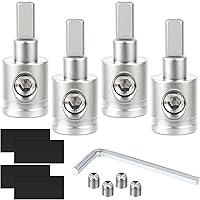 Builimeer 0-4 Gauge Reducer Connectors (4-Pack) - Nickel-Plated Brass for Secure Car Amp Power/Ground Wiring Kit with Heat Shrink