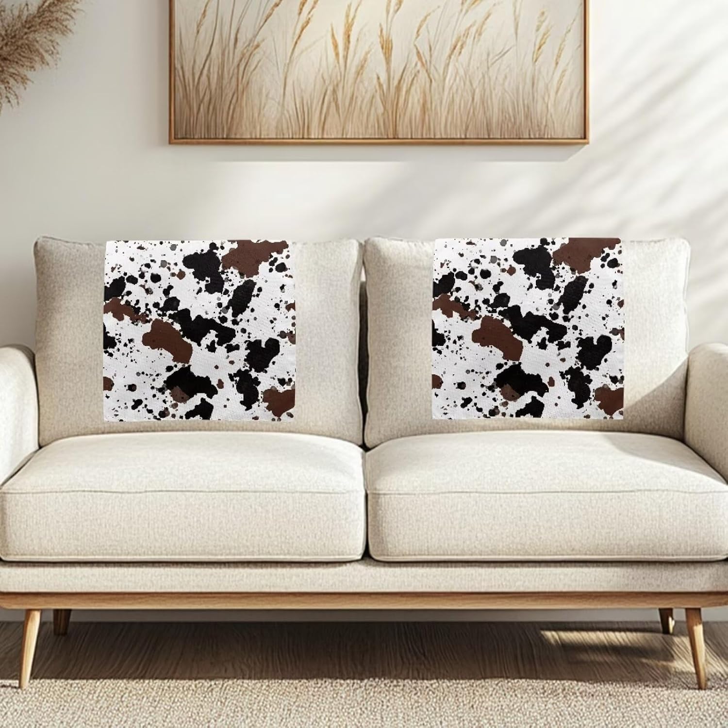 Cow Hide Headrest Recliner Covers for Small Recliners 2Pcs Head Rest Protector for Sofa Anti-Slip Slipcover for Sofa Wear Resistant Dust-Proof Protector 16.53 x 26.18 in