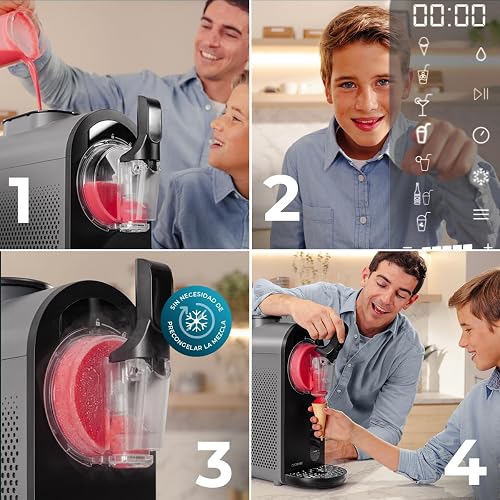 Cecotec Machine à Granités - Sorbetière - 1,5 L - Twist&Ice Cream B. 210 W, Commande Tactile, 9 Modes, Réfrigération sans Précongélation, Buse Anti-Gouttes, Boissons Fraîches Maison à l'Instant - 6