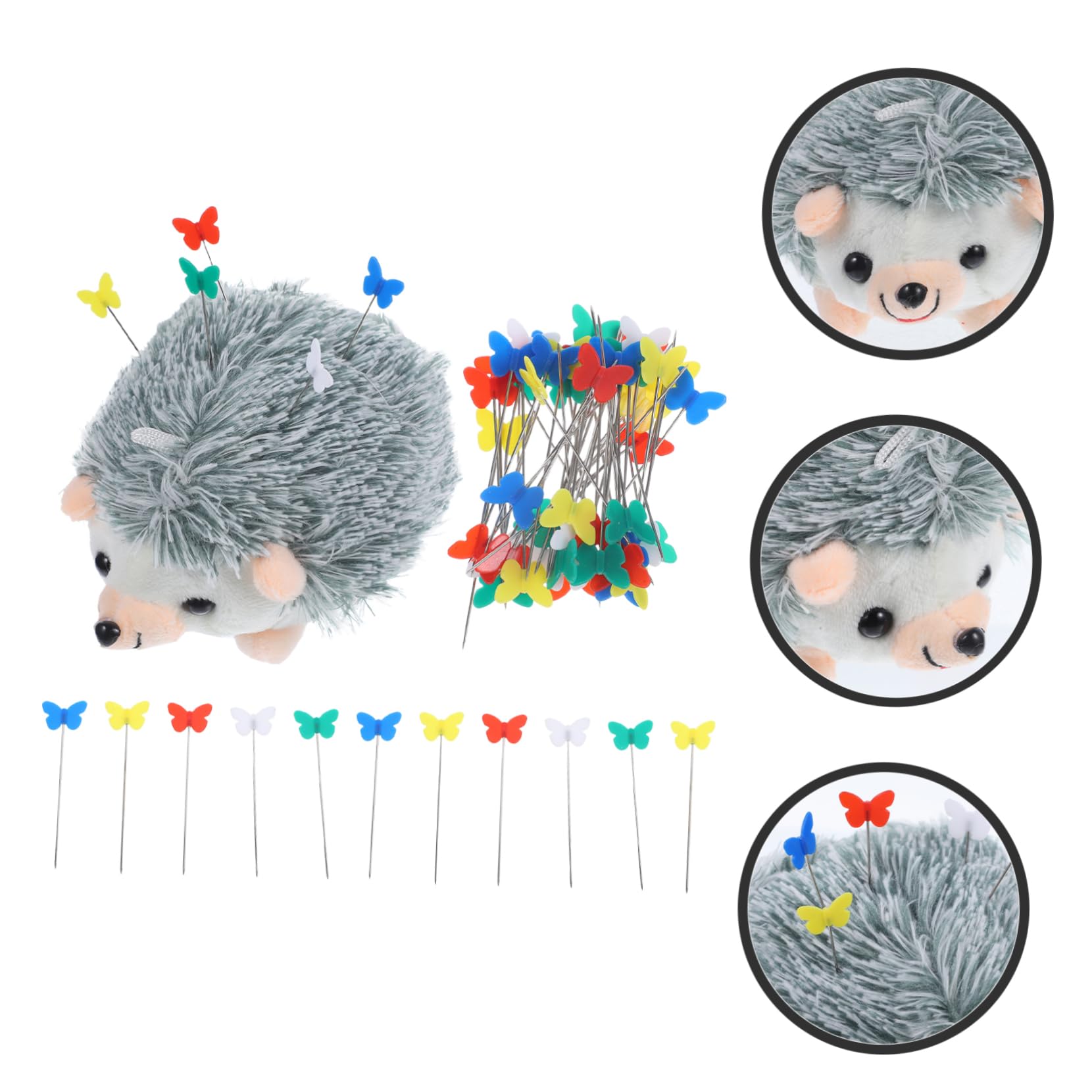 Tofficu 3juegos Alfiletero Forma De Erizo Adorable Alfileres Almohadilla De Costura Para Manualidades y Proyectos De Para Cumpleaños y Días Especiales
