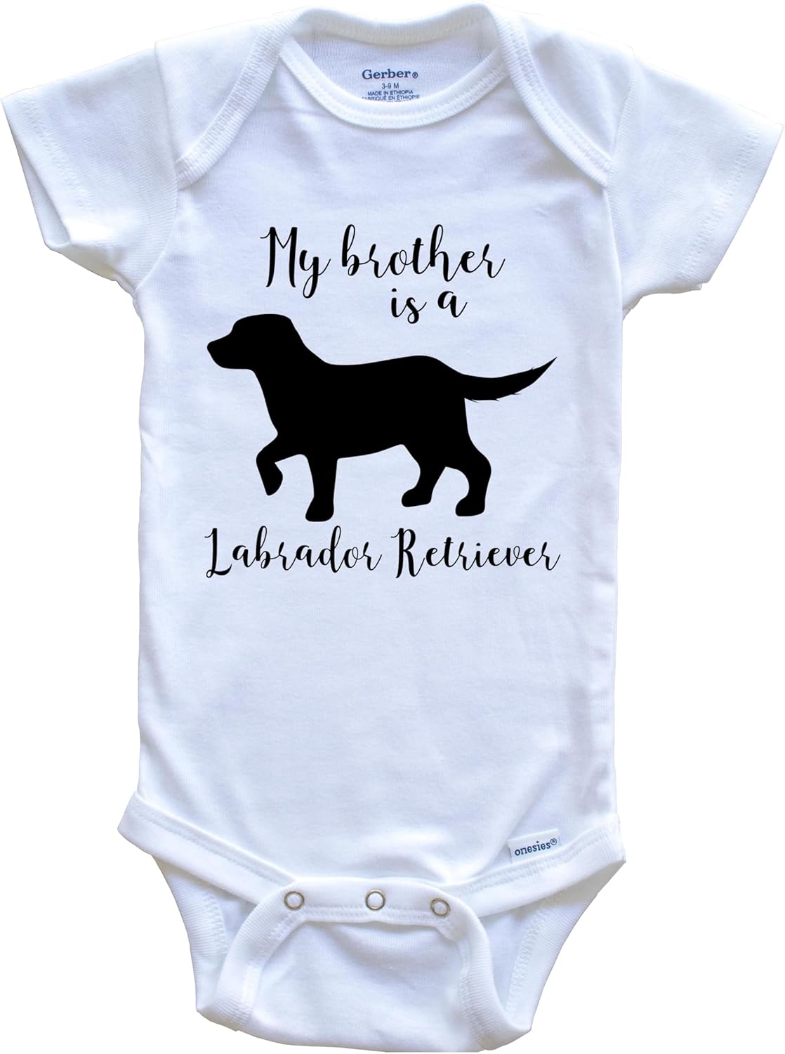 My Brother is A Labrador Retriever Cute Dog Baby Bodysuit - Labrador Retriever One Piece Baby Bodysuit