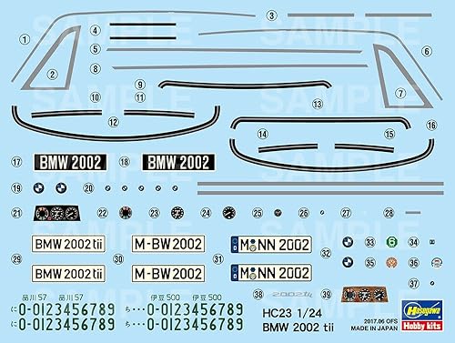 Miniatura 15 de Hasegawa 621123 Modelo de coche BMW 2002 Tii 1/24 Modelo Kit