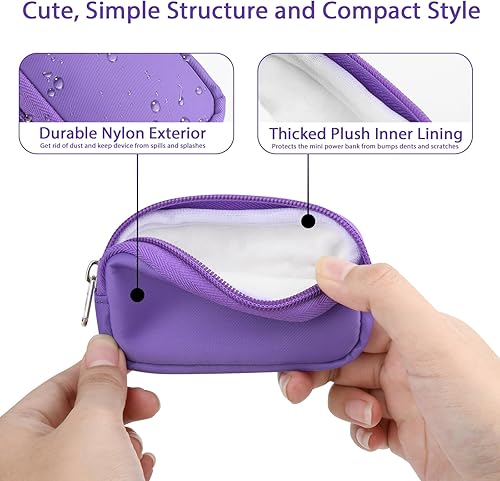 Vista 11 de Funda de viaje compatible con Anker 621 Nano Power Bank de 5,000 mAh, para iWALK LinkPod Mini cargador portátil 3350mAh, 4500mAh, banco de energía