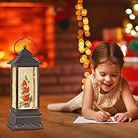 Vista 19 de Linterna musical de globo de nieve de Navidad, linterna giratoria brillante de 12 pulgadas con temporizador de 6 horas, alimentado por USB