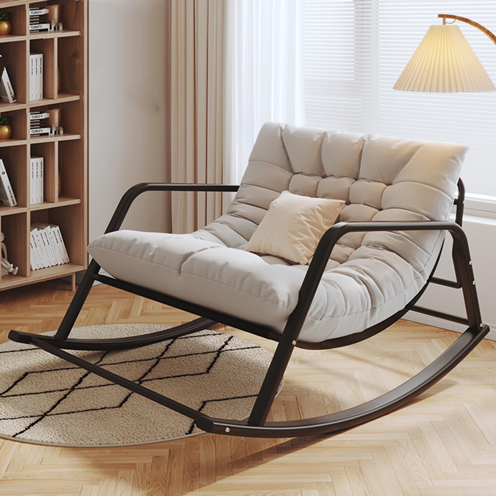 小物 Rockin'Chair Ktaxon Rocking Accent Chair with Padded Seat, Cute Cozy Nest