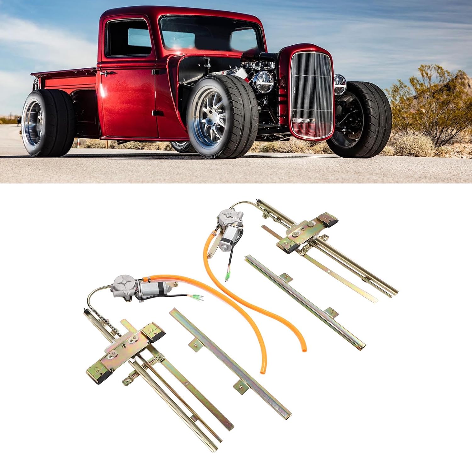Electric Power Window Conversion Kit, Universal Design with Switch Wire for Enhanced Comfort and Safety, Replacement for Street Hot Rat and Street Hot Rod