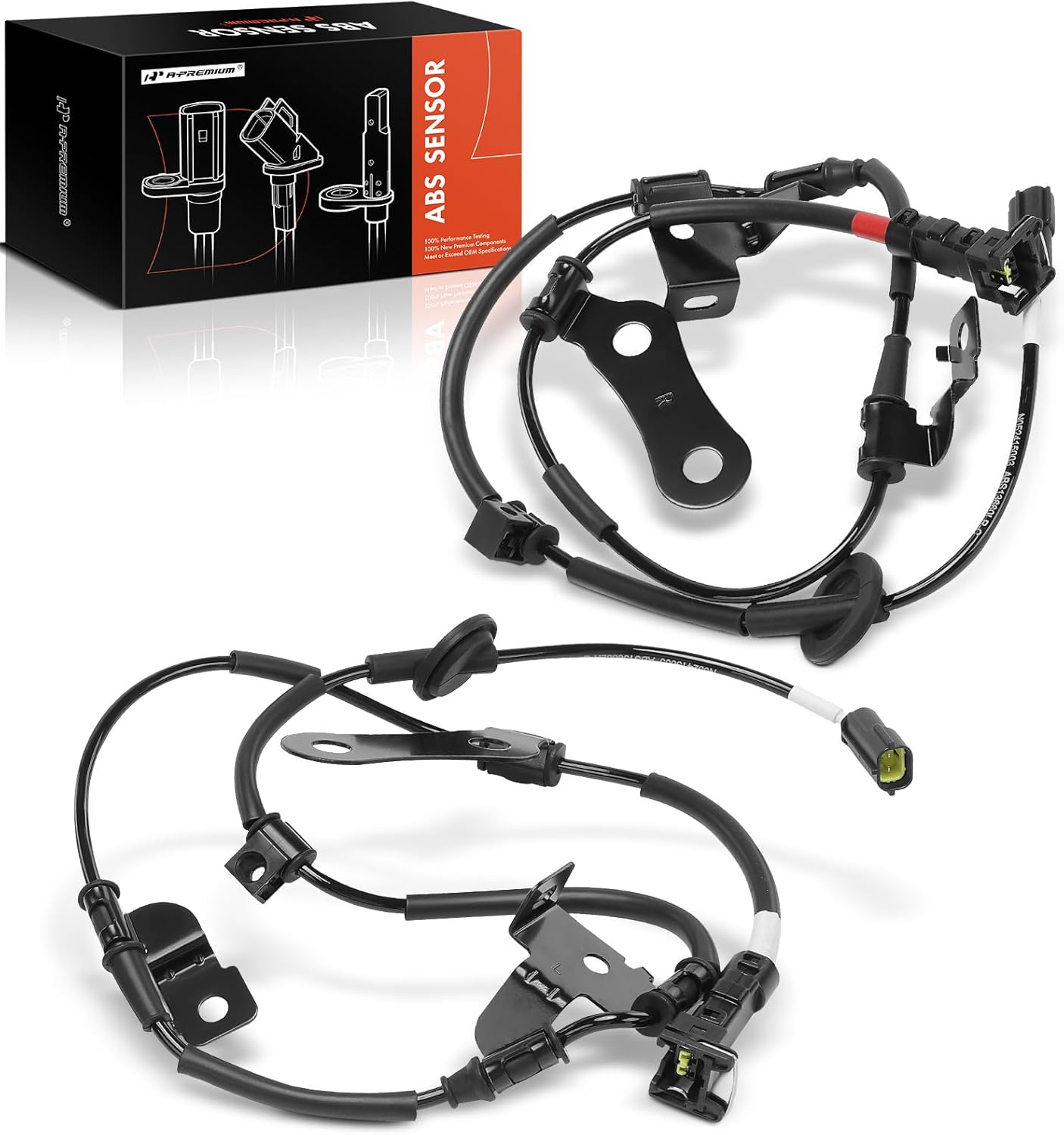 A-Premium 2PC Set Wire Harness for Rear ABS Wheel Speed Sensor Compatible with Hyundai Models - Tucson 2015 2016 2017 2018 2019, FWD - Without Sensor