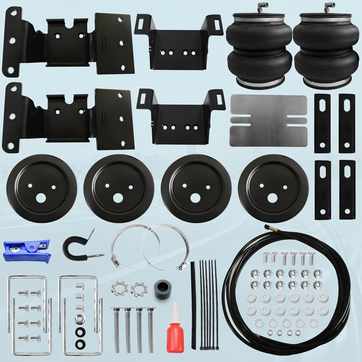 2PCS Air Spring Bags Suspension Kit for 2011-2019 Chevy Silverado 2500HD/3500HD, GMC Sierra 2500HD/3500HD Pickups Ultimate Rear Helper Bag Spring Towing 7500 lbs (7X57538)