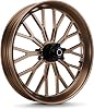 18 Inch Rear Wheel Fat Spokes One-Piece CNC Machined Wheel Rim with Spacer 18x5.5 for Harley Touring 2008-up Street Glide/Road Glide/Road King/Electra Glide with ABS/NON ABS Models, Black
