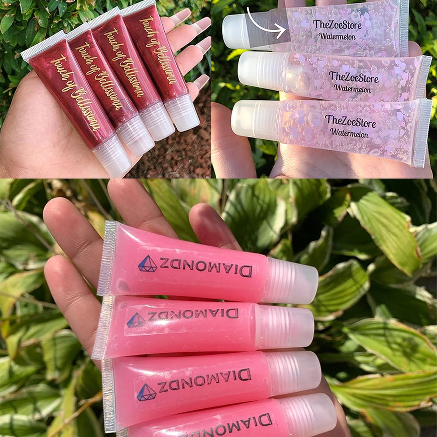 100pcs Transparent Sticker Logo Eyelashes Custom Lip Gloss Label Customize Personalized Handmade Party Wedding Favor Stickers,Cute Labels,Roller Bottles Stickers (Black Lettering)