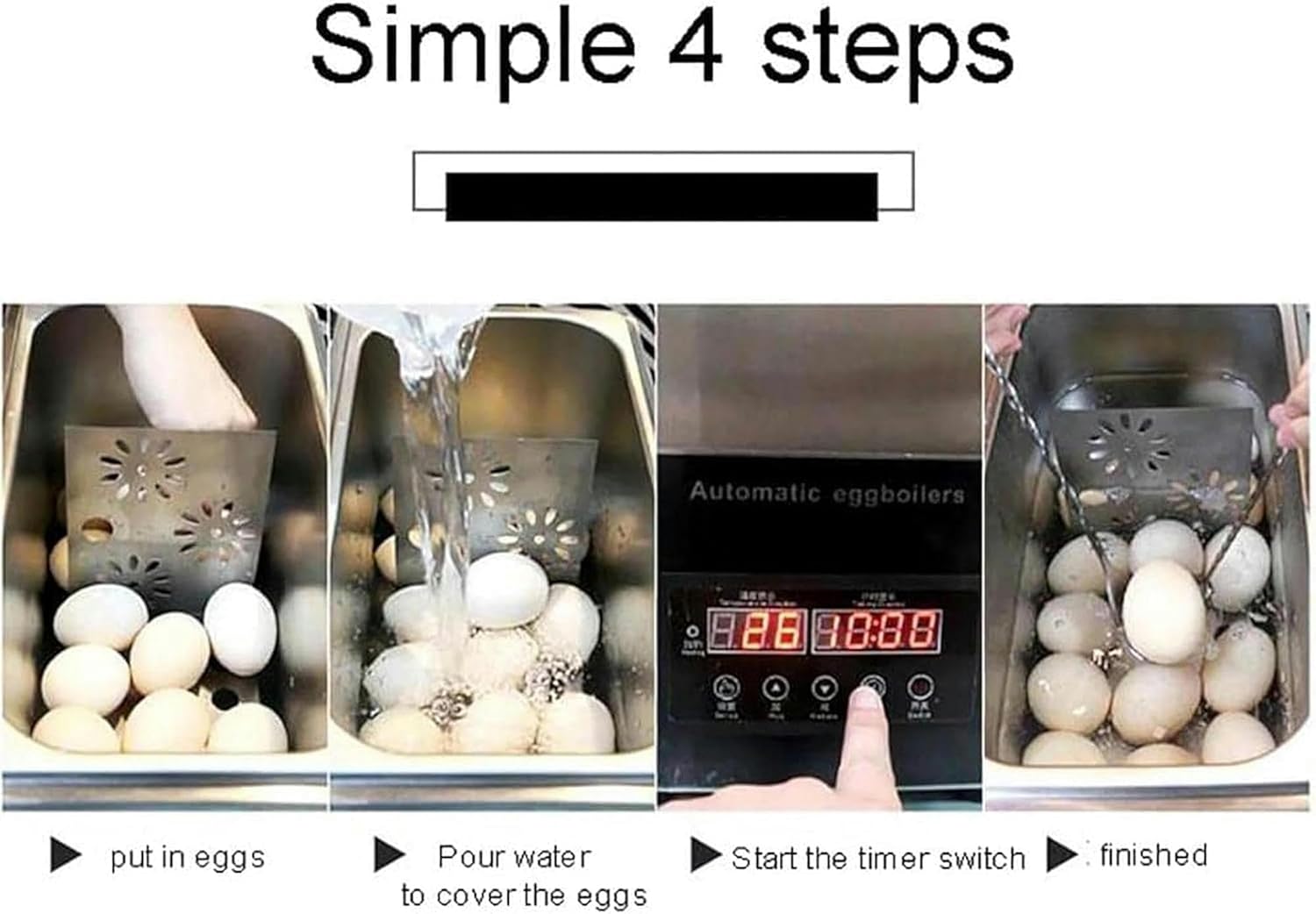 Commercial Hot Spring Egg Cooker,50Pcs Intelligent Egg Boiler Cooker 9L Large Capacity Automatic Half-Boiled Egg-