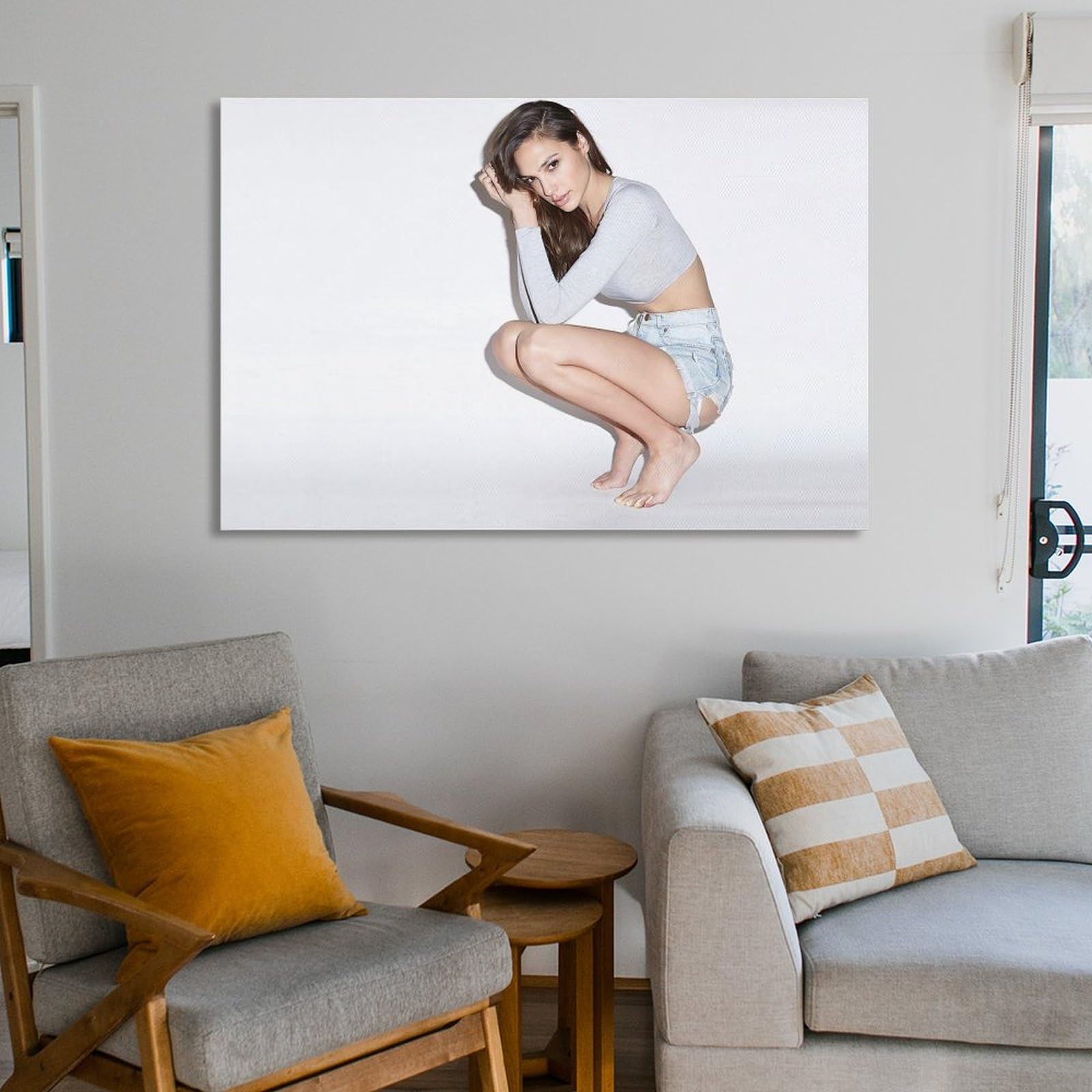 Gal Gadot Blue Jeans Lady Posters-2436 Artworks Canvas Poster Room