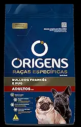 Origens Ração Seca Para Cães Adultos Raças Específicas Buldog Francês e Pug Sabor Frango 3Kg