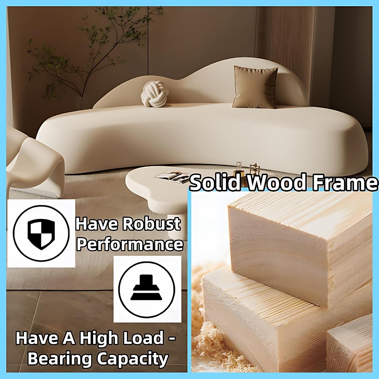 Arc Shaped Modular Sofa Set - Modern Leather Modular Sofa with High Density Cushions, Solid Wood Frame | Stylish Living Room Sofa Set, Suitable for Offices, Lounges (Style A, 90")