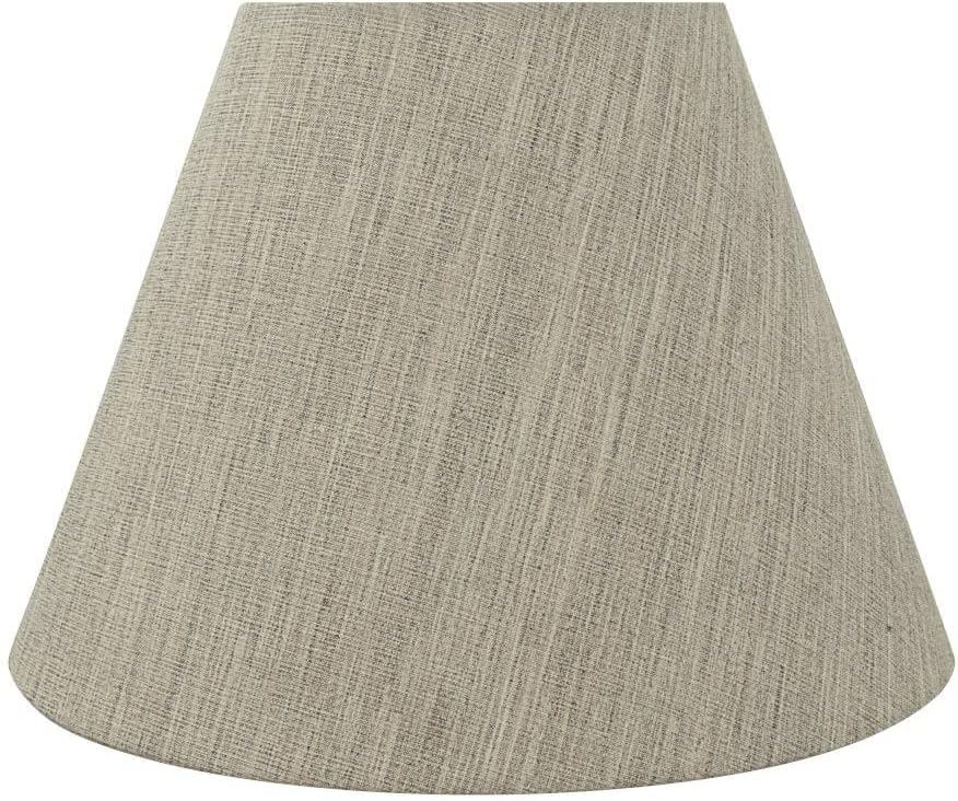 Aspen Creative 32367A Pantalla de lámpara de construcción de araña con forma de imperio de tapa dura de transición en gris claro, 7 pulgadas