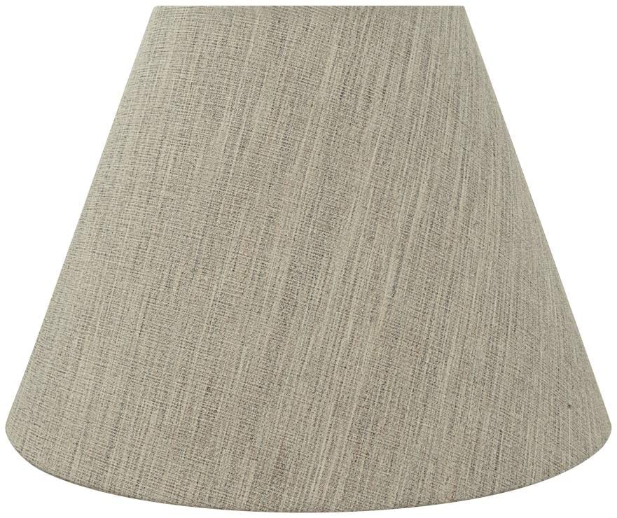 Aspen Creative Corporation32367A, Transitional Hardback Empire Shaped Construction Light Grey, 14" Wide (7" x 14" x 10") Spider LAMP Shade
