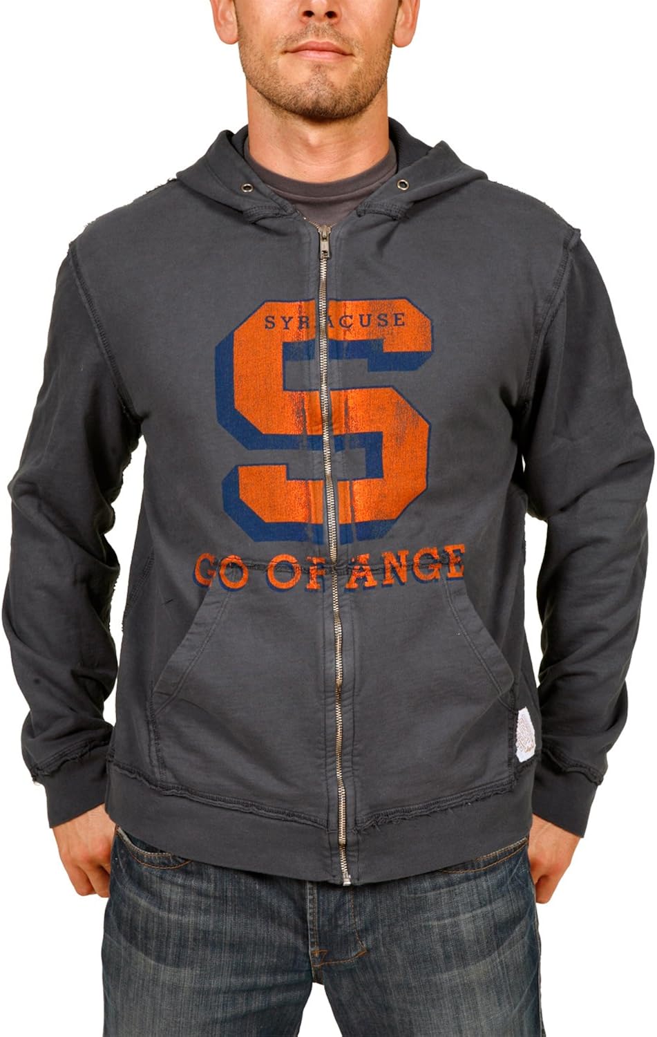 Wholesale Cheap And High Quality Ncaa Grey Syracuse Orange Zip Hoodie Streaky Grey 2xlarge Sports Fan Sweatshirts Sports Outdoors Presenting All The Latest High Street Fashion Maaun Net