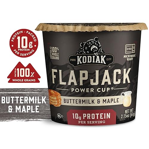 Vista 20 de Kodiak Cakes Pancake On The Go, chispas de chocolate y arce, 2.29 onzas (paquete de 12)
