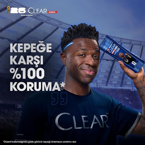 شامبو فعال لقشرة الرأس للرجال من Clear Men Vinícius Júnior 350 مل