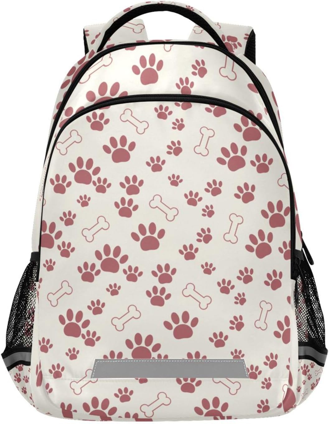 Dog Paw Bone School Backpack Bookbag For Girls Boys Elementary