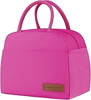 Vista 30 de Bolsa de Almuerzo para Mujer/Hombre Lonchera para Mujer/Hombre (Negro+Blanco a Cuadros)
