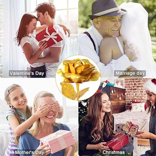 Miniatura 8 de CUIKOSAER Rosas artificiales coloridas de galaxia, regalo de rosas para mujeres y niñas, Navidad, Acción de Gracias, Día de San Valentín,