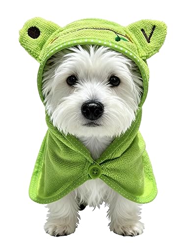 IOICYBF Dog Hooded Bathrobe Towel, Fast Drying Bath Towel Absorbent