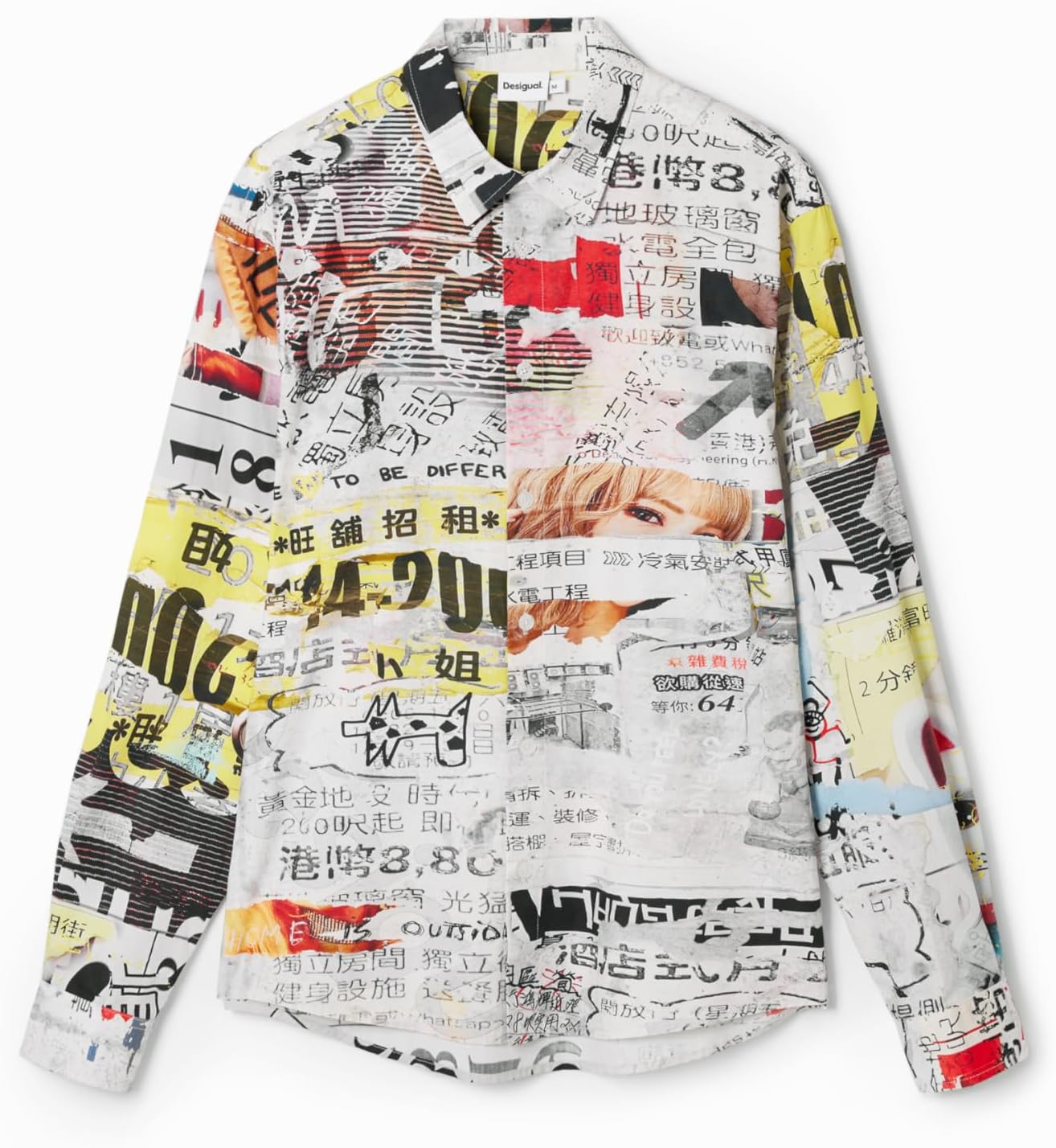 Desigual Mens Man Woven Shirt Long Sleeve