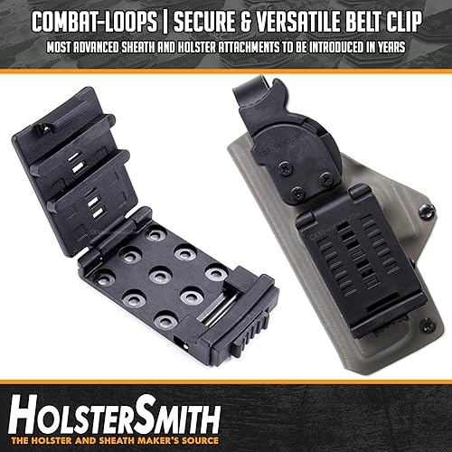 Miniatura 6 de Accesorio de funda con clip para cinturón de combate, diseño de bloqueo OWB (fuera de la cintura), (para cinturones de 1.50-1.75 pulgadas), para