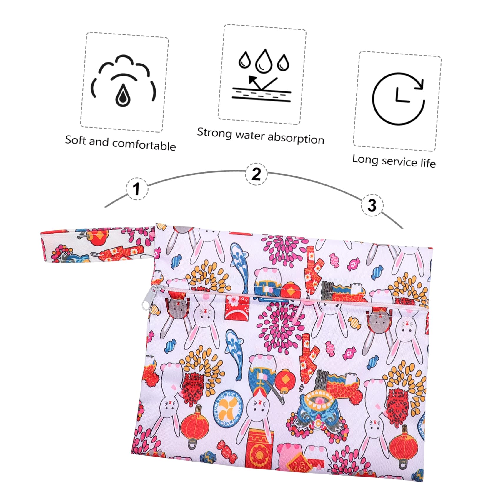 MAGICLULU 2 Set Di Assorbenti Per Lallattamento Assorbenti Mestruali Comodi Riutilizzabili Ecologici Con Design Di Stampa Attraente