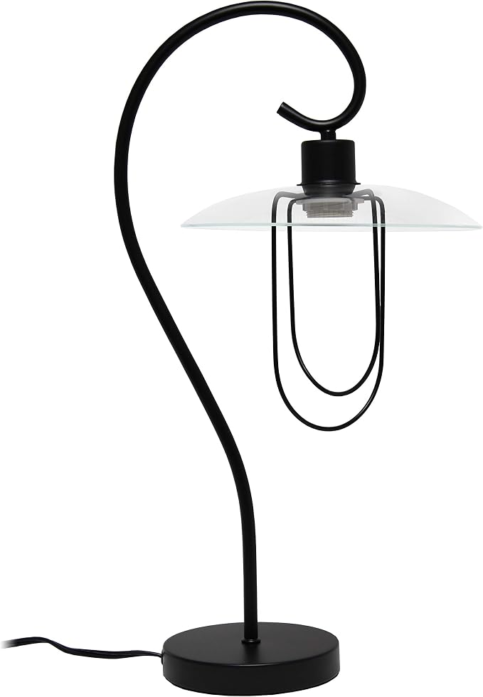 Lámpara de Mesa Moderna de Metal, Negro miniatura 6