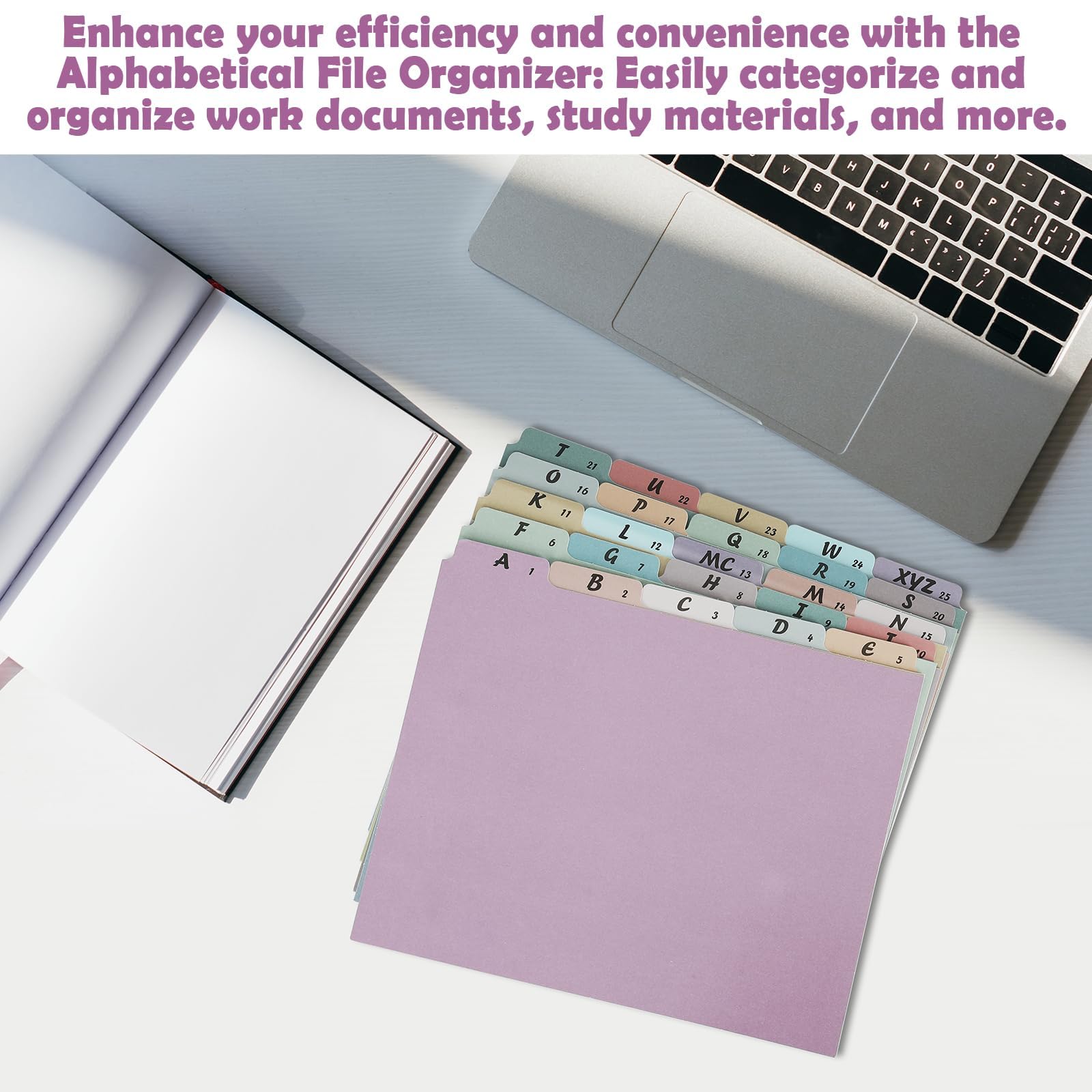 1 Set 25 Alphabet File Dividers Az File Guides Letter Size - View #2