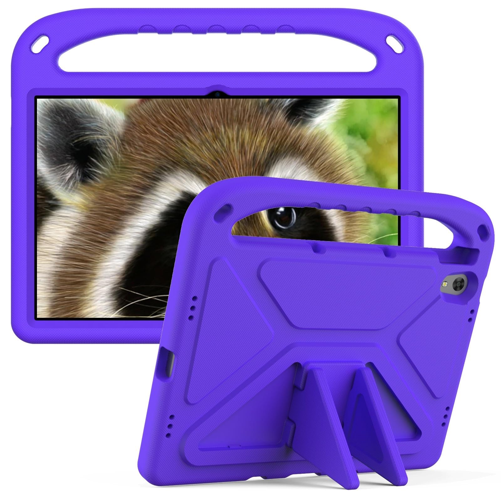 Compatible with Lenovo Tab P11 Plus/P11 Case (2021/2020) TB-J606F/TB-J606X/TB-J616F, Lightweight EVA Shockproof Stand Protective Case, Kid Friendly Cute Tablet Cover W Shoulder Strap (Purple)