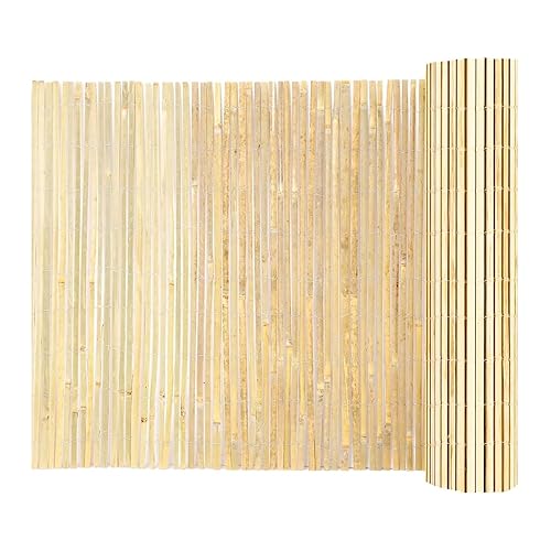 Landgarden Natural Bamboo Slat Screening, Eco-Friendly Privacy Slat Fence, Bamboo