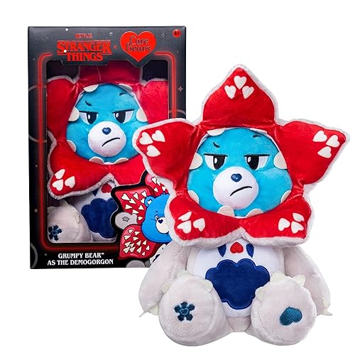 Care Bears Stranger Things Grumpy Bear as The Demogorgon Plush Toy, Collectible Character Crossover