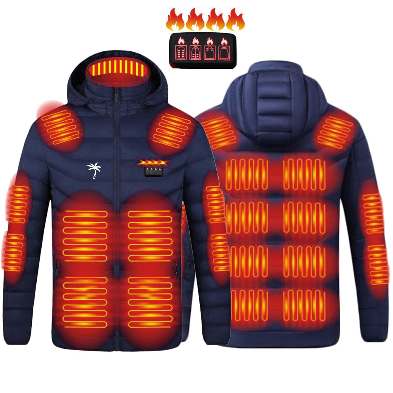Beheizbare Jacke Herren Elektrische Heizjacke Druck Männer Steppjacke