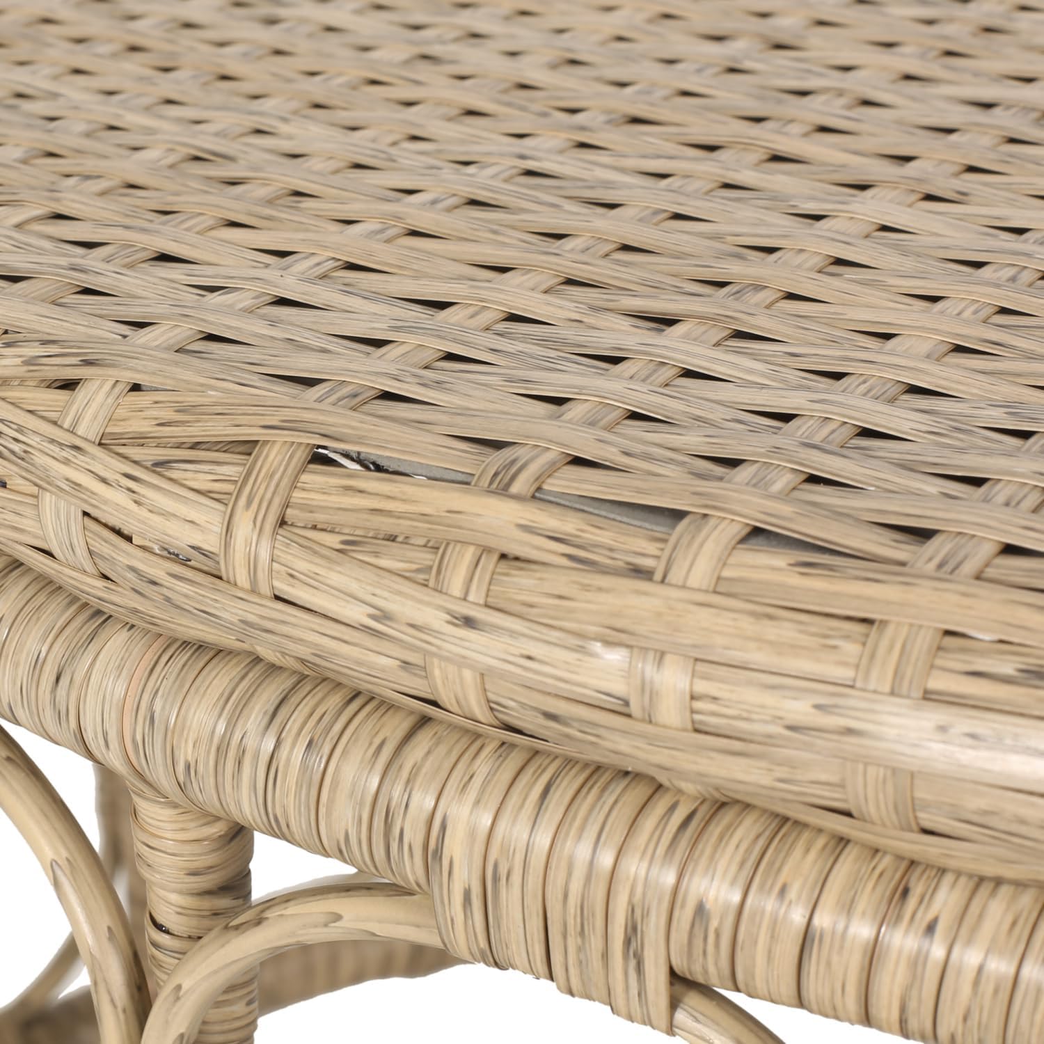 Boho Rattan Coffee Table for Patio, Outdoor Living