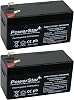 PowerStar 12V 1.2AH SLA Battery for ps-1212 ub1213 pc1212 lc-r121r3pu - 2PK