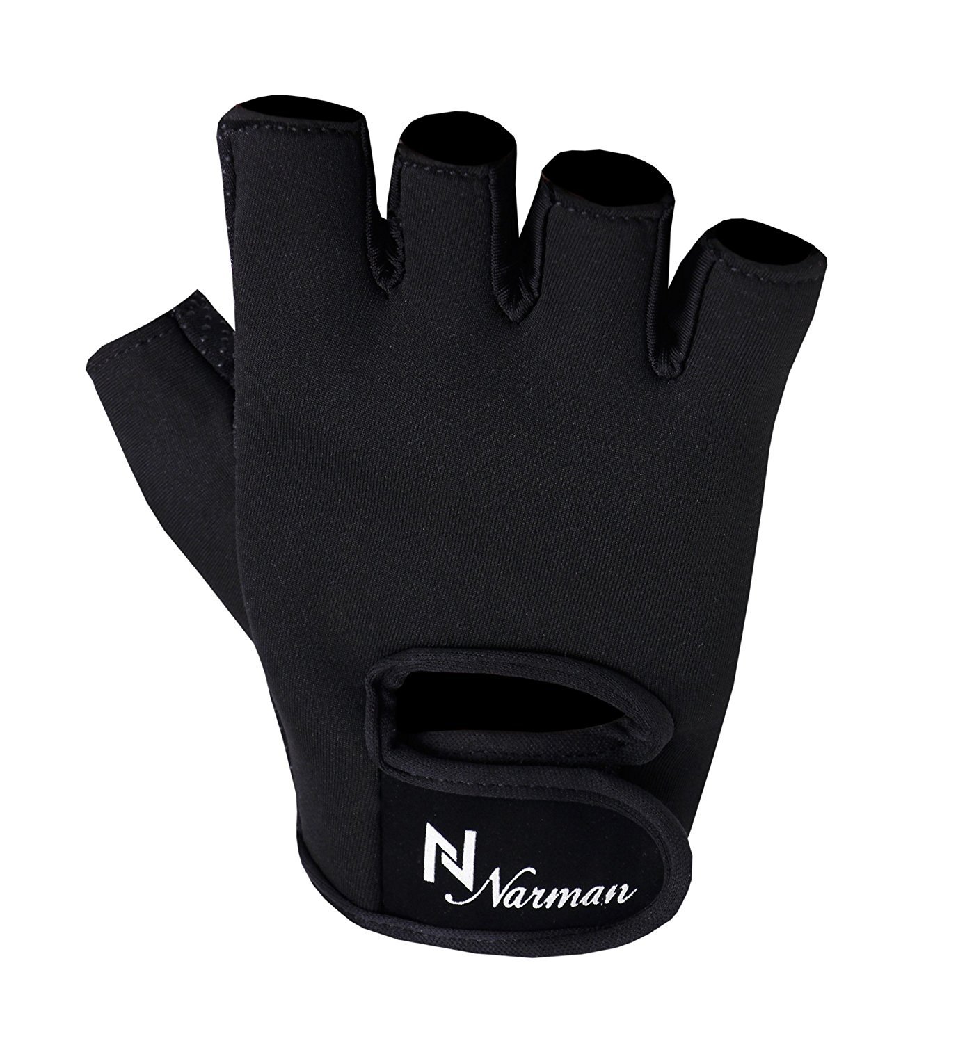 Black Ladies Weight Lifting Gloves Neoprene Gym Training Body Building Fitness Straps (XL)